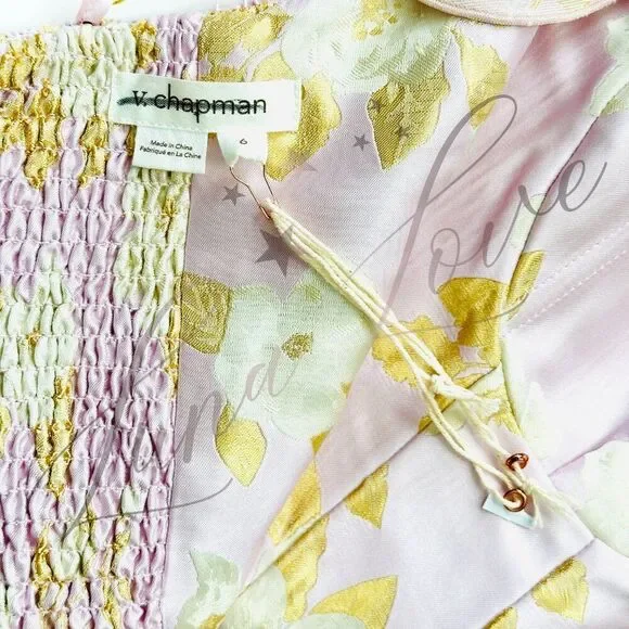 V. CHAPMAN The Vera Dress in Light Lilac Baroque Floral (size 6) NWT - Picture 13 of 14